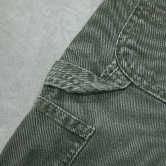 Vintage Y2K Carhartt B25 MOS Moss Green Carpenter Shorts 33x8.15 - Picture 4 of 13